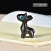 Sándalo Verde Ciervo Tallado con Tú Jirafa Pequeños Adornos Ciervo Lindo Dibujo Animado Ciervo Devorador de Sueños Colgante DIY Colgante