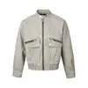 Jaqueta Design Alfaiataria Retro Eme Outono e Inverno Harrington Solta Gola Alta Roupa de Trabalho Jaqueta Casual Top Vibe