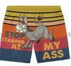 Pantalones de Playa para Hombre Divertidos Estampado 3D de Pavo de Pascua Bañador Plátano Burlón Pantalones Cortos Casuales Europeos y Americanos