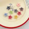 Material Acrílico para Abalorios con Agujero Recto Cuentas Dulces Huecas en Forma de Estrella Accesorios DIY Llavero Cadena para Teléfono Decoración