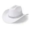 Chapéu de Lã Outono e Inverno Transfronteiriço Chapéu de Cowboy Chapéu de Sol Amazon Chapéu de Lã Decorativo de Losango Duplo