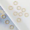 Anel aberto em lote com flor em relevo, anel fechado torcido de 8mm, acessórios de joalheria DIY, anel, material feito à mão, anel de conexão para pulseira
