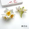 Simulação de 3 narcisos corda artesanal faça você mesmo acessórios de cabeça de flor guirlanda cocar grampo de cabelo arranjo de flores decoração para casa fazendo