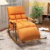 Cadeira de balanço, cadeira de lazer para varanda de uma pessoa, para uso doméstico, perfeita para cochilos, cadeira de balanço moderna, dobrável, cadeira sofá preguiçosa, cadeira confortável