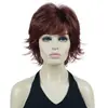 Peluca Sintética de Fibra de Alta Temperatura Estilo Europeo y Americano para Mujer, Moderna y Elegante, Peluca de Cabello Corto Lacio Teñido y Cabello Rizado para Mujeres de Mediana Edad y Mayores