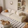 Sofá de Tela Color Crema para Apartamentos de Alquiler, Estilo Moderno Simple para Sala de Estar, Adecuado para Apartamentos Pequeños, Sofá Lawrence