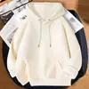 Sudadera con capucha para hombre de marca moderna estilo americano, ropa con capucha engrosada nueva para otoño/invierno 2025, chaqueta versátil holgada y elegante para hombre