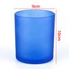Vaso de Vela Perfumada para Cabello Lacio Portavelas de Vidrio Esmerilado Vaso Vacío Adorno Contenedor de Vela de Botella de Vidrio con Tapa Fragancia DIY