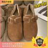 Zapatos Birkenstock para Mujer 2026 Nuevos Mocasines Planos Birkenstock de Deslizamiento para Otoño e Invierno con Forro de Lana y Suelas Suaves