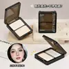 Paleta de Contorno Iluminador em Pó Duas Cores Paleta de Iluminador Duas Cores Sombra Iluminadora Facial Fosca Pó com Efeito Water Light Contorno do Nariz Feminino Iniciante
