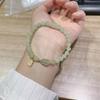 Pulseira Recomendada de Contas de Jade Hetian para Mulheres, com um Pingente de Cuia de Jade de Estilo Tradicional, Pulseira de Jade de Estilo Antigo