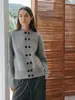 Suéter de punto estilo retro americano, de doble botonadura, forrado de felpa para hombres y mujeres, mezcla otoño/invierno, elegante y relajado, cárdigan de punto de cuello redondo