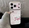 Bufanda para Pareja Funda de Teléfono Gato Compatible con iPhone 16 Pro Max Funda para Teléfono Apple 17 Funda de Transformación Instantánea Galvanizada