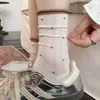 Meias finas de bolinhas para mulheres no verão, meias de cano médio, meias estilo ballet amassadas, meias longas de rede com bolinhas brancas