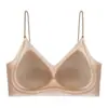 Tirantes Finos Base de Maquillaje Líquida Lencería para Mujer, Fina, Transpirable, Cómoda y Fresca, Verano Sin Costuras, Espalda Bonita, Sujetador Push-Up para Pecho Pequeño