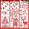 Molde Europeu e Americano de Papai Noel Floco de Neve Vazado para Pintura Infantil Desenho à Mão DIY Copiando Spray Pintura Stencil