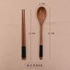 Vajilla estilo japonés Rojo de internet cuchara de madera Tenedor tronco tenedor juego de cuchara madera cuchara pequeña de madera tenedor de mango largo cuchara venta al por mayor
