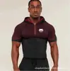 Chaqueta de piel Venum para hombre con capucha, diseño de media cremallera, secado rápido, transpirable, elástica, para entrenamiento físico y protección solar