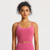 Ropa interior deportiva para mujer con almohadilla para el pecho, top deportivo de verano, camisola, sujetador de yoga para la espalda, ropa de yoga