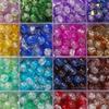 Cuentas de Cristal Crackeladas de Dos Colores Hielo Crackelado de 7*8mm Pulsera de Hielo Transparente Hecha a Mano DIY Accesorios para Joyería