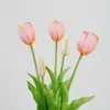 Tulipa Artificial de Borracha Soft-Touch Transfronteiriça Flores Artificiais Atacado Decoração de Casamento Buquê de Flores Artificiais Decoração