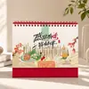 Calendario Año de la Oveja 2027 en Stock Calendario de Escritorio para Registro de Autodisciplina Estudiantil Personalizable Oficina Planificador Sencillo Logo Imprimible para Empresas