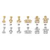 Aço médico 16G transfronteiriço novo piercing labial prego brinco versão coreana de zircônia parafuso disco osso da orelha prego outlet de fábrica