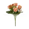 Nuevas Flores Artificiales para Ramos de Boda Festivos, Decoración del Hogar, Arreglos de Flores de Rosa para Mesas y Exhibiciones de Flores Artificiales