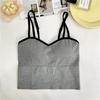Mochila ins estilo coreano Ropa interior de una pieza Top tubo con pecho envuelto para mujer Verano Ropa exterior Chaleco deportivo Tirantes para niñas