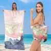 Toalha de Praia Duas em Uma com Bolsa Integrada, Toalha de Praia Dobrável para a Praia, Bolsa de Ombro Multifuncional, Toalha Esportiva Estampada