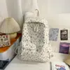 Mochila Escolar Estilo Academia para Alunos do Ensino Fundamental, Doce e Feminina com Laço, Mochila Versátil de Veludo Cotelê com Alta Estética para Viagem