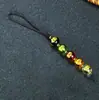 Ágata Cinco Vias Deus da Riqueza Vidro Banhado a Ouro Pingente de Celular Chaveiro de Carro Ornamento de Vidro Acessório de Casal Presente
