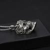 Nuevo collar punk de acero y titanio de Amazon con colgante de calavera de metal y acero inoxidable, accesorio para clavícula para hombre.
