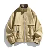 26 primavera y otoño nueva chaqueta para hombre exterior holgada talla grande simple moda transfronteriza manga larga cuello alto abrigo para hombre