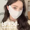 Mascarilla de Protección Solar para Mujeres con Buen Aspecto, Protección Ocular Transpirable, Anti-UV, Parasol Pequeño que Muestra la Cara, Mascarilla de Seda Helada de Cara Completa para Verano