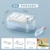 Molde para cubitos de hielo con bandeja de hielo de fácil extracción, gadget para hacer hielo con tapa, caja casera de grado alimenticio para hacer hielo, caja de almacenamiento para refrigerador doméstico
