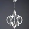 Lustre de Madeira Estilo Country Americano Transfronteiriço para Sala de Estar, Sala de Jantar, Quarto e Closet, Luminárias Vintage com Acabamento Envelhecido