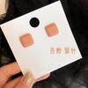 S925 Agulha de Prata Simples Moda Textura de Borracha Resina Orelha Quadrada Studs Moda All-match Pequeno Estilo Literário Brincos