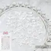 Manicure Pérola Branca Laço Simples Gravata Borboleta Joias para Unhas de Resina Borboletas Estereoscópicas Japonesas Fitas 30 Peças