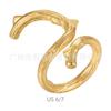 Nicho de latão banhado a ouro 18K design original Anel aberto em forma de espinho Anel de estilo INS europeu e americano R224158