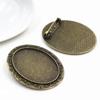 Gema de Tiempo 30x 40mm 12g Broche Base Ovalado de Aleación Accesorios Base para Joyería DIY