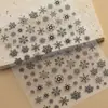 Pegatinas para Uñas de Copo de Nieve Navideño de Invierno Planas Adhesivas Blancas Huecas Decoraciones para Uñas de Copo de Nieve Dh779