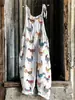 Comercio Exterior Transfronterizo Verano 2024 Amazon Aliexpress Ropa Europea y Americana Impresión 3D Moda Versátil Mono Pantalones Casuales