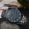 Artículo popular de comercio exterior: Reloj Cronógrafo Multifuncional de Seis Manecillas con Correa de Acero Inoxidable, Reloj de Moda de Cuarzo, Venta al por Mayor en Pequeñas Cantidades