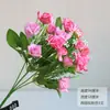 Buquê de simulação pequena margarida dança flor artificial decoração pequeno ramo flor de plástico calha de flor de casamento arranjo de flores flor de seda prímula