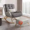 Cadeira de Balanço Preguiçosa para Uso Doméstico na Sala de Estar, Varanda, Poltrona de Lazer, Sofá Preguiçoso Individual para Quarto, Pode Sentar ou Reclinar, Cadeira de Balanço