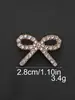 Botones Metálicos de Pajarita Incrustados con Diamantes, Decoraciones de Alto Gama para Suéteres y Abrigos, Botones Cosidos a Mano, Accesorios para Ropa, Botones Metálicos de Lujo Ligero