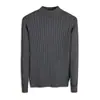Moda Jacquard Meia-Gola Outono/Inverno 2025 Malha Interna de Lã Tricô Meia-Gola de Manga Longa Camada de Base para Homem