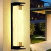 Lámpara de pared solar impermeable para exteriores, para puerta lateral de villa, pilar de pared exterior, patio, lámpara de pared eléctrica sencilla para exteriores