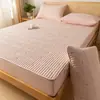 Classe a Antibacteriano Fibra de Soja Acolchoado Lençol Peça Única Cobertura de Cama 2023 Novo Proteção de Colchão Cobertura de Cama de Verão Conjunto de 3 Peças
